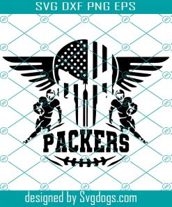 Packers Skull Mascot Football Svg, Green Bay Packers Svg