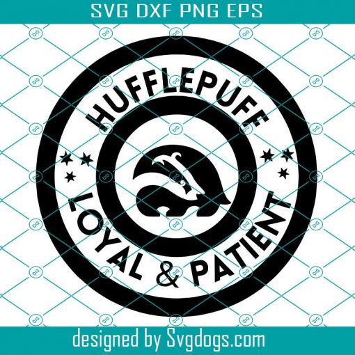 Hufflepuff Svg, Harry Potter Svg, Loyal & Patient Svg