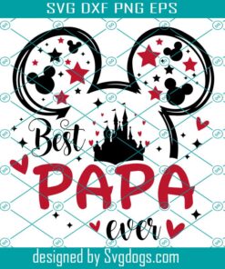 Mouse Best Papa Ever Svg