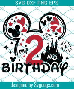 Mouse My 2nd Birthday Svg, Birthday Boy Svg, Mouse Ears Svg, My Second Birthday Svg, Birthday Baby Svg