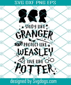 Study Like Granger Svg, Wizard Svg, Hogwarts School Svg, Magical Book Svg