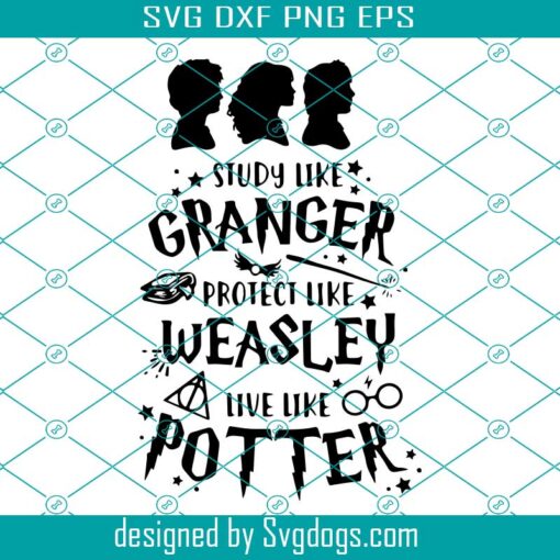 Study Like Granger Svg, Wizard Svg, Hogwarts School Svg, Magical Book Svg