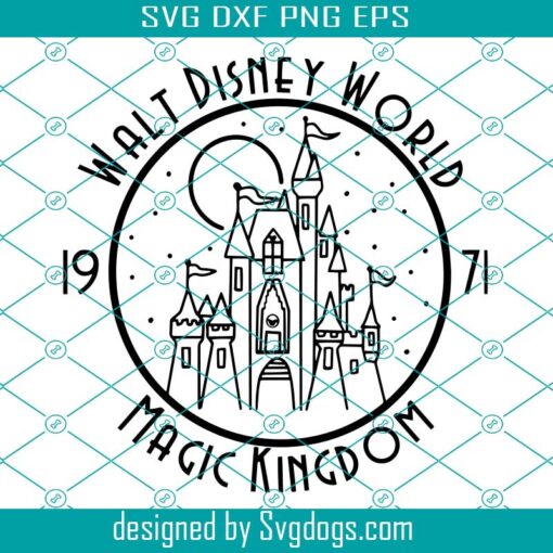 Walt Disney World Castle Magic Kingdom 1971 Cute Svg, Walt Disney World Svg, Magic Kingdom Svg