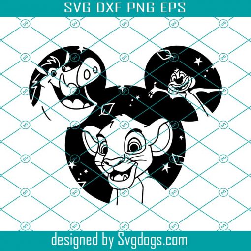 The Lion King Svg, Timon Pumbaa Simba Svg , Disneyland Ears Svg, Mickey Svg