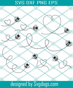 Bee Path Bundle Svg, Machines Svg, Honey Bee Svg, Bumble Bee Svg, Heart Svg, Dotted Lines Svg