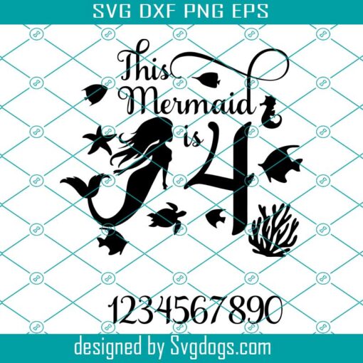 This Mermaid Is Svg, Birthday Svg, Birthday Card Svg