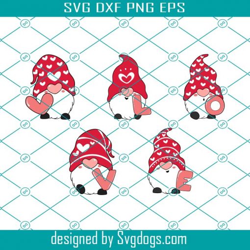 Cute Gnome Valentine Love Svg, Cute Gnome Svg, Valentine Svg Bundle, Love Svg