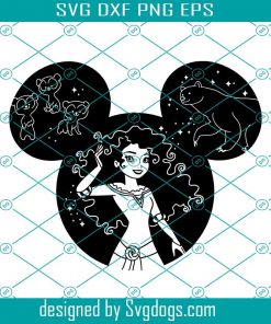 Disney Brave Merida Princess Svg, Disney Princess Svg, Mickey Svg, Disney Svg