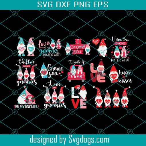 Valentine Gnome Svg, Valentine Gnome Svg Bundle, Valentine Svg