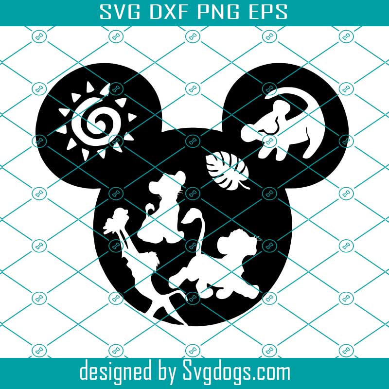 Lion King Svg, Disney Svg, Mickey Svg, Simba Nala Sun Mickey Svg