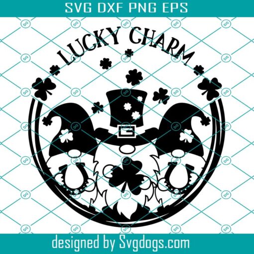 Lucky Charm Gnomes Svg, St. Patrick’s Day Gnomes Svg, Shamrock Svg, Lucky Svg, Clover Svg