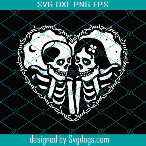 Skeletons Love Svg, Valentines Svg, Valentines Day Svg