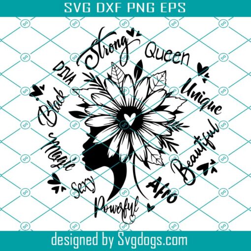 Strong Magic Black Woman Svg, African American Svg, Black Queen Svg, Black Girl Svg