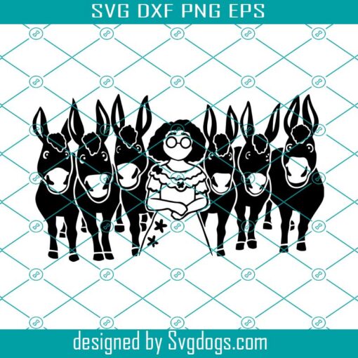 Maribel & Donkey Svg, Encanto Cutting File, Maribel Svg, Donkey Svg, Disney Svg