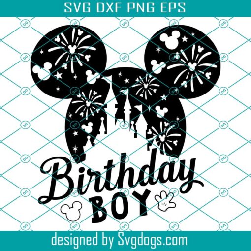 Disneyland Birthday Boy Svg, Mickey Mouse Birthday Svg , World Birthday Svg , Mickey Outline Svg