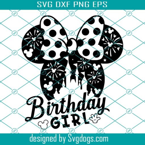 Disneyland Birthday Girl Svg , Minnie Mouse Birthday Svg , World Svg , Minnie Outline Svg