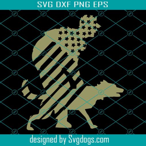 Amazing US Flag Military K9 Team Svg, German Shepherds Svg, Belgian Malinois Svg, Army Svg, Soldier Svg, Army Dog Svg, K-9 svg, K9 Svg