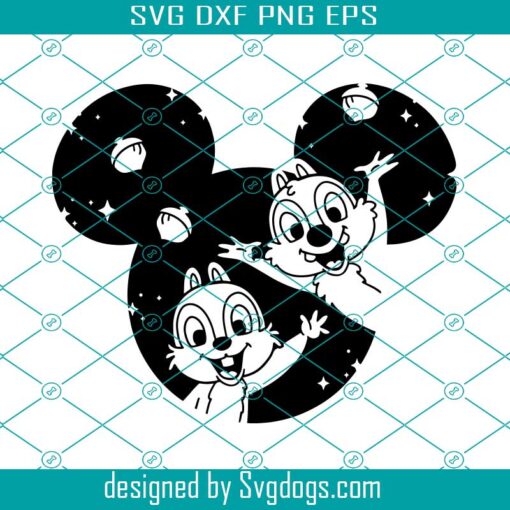 Chip And Dale Ears Svg, Disneyland Ears Svg, Mickey Chip And Dale Ears Svg, Mouse Svg