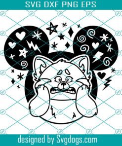 Turning Red Panda Mei Lee SVG, Disneyland Ears Svg, Mickey Turning Red Mei Lee Svg