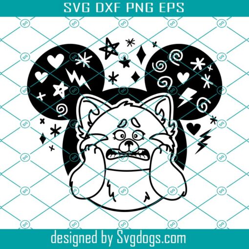 Turning Red Panda Mei Lee SVG, Disneyland Ears Svg, Mickey Turning Red Mei Lee Svg