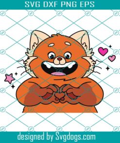 Turning Red Love Svg, Mouse Ears Turning Red Svg, Disneyland Svg, Mickey Turning Red Mei Lee Svg