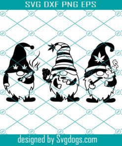 3 Gnomes Smoking Weed Svg, Gnomes Svg, Smoking Joint Svg, High Gnomes Svg, Marijuana Svg, Cannabis Svg, Rasta Gnomes Svg