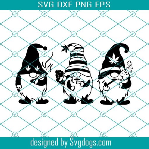 3 Gnomes Smoking Weed Svg, Gnomes Svg, Smoking Joint Svg, High Gnomes Svg, Marijuana Svg, Cannabis Svg, Rasta Gnomes Svg