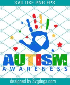 Autism Awareness Handprint Svg, Autism Svg, Autism Awareness Svg, Awareness Svg