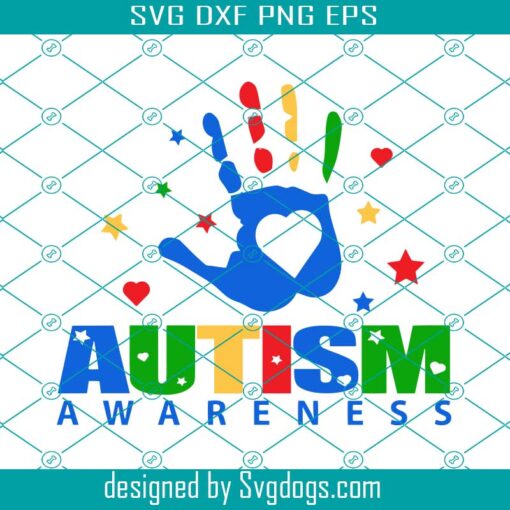 Autism Awareness Handprint Svg, Autism Svg, Autism Awareness Svg, Awareness Svg