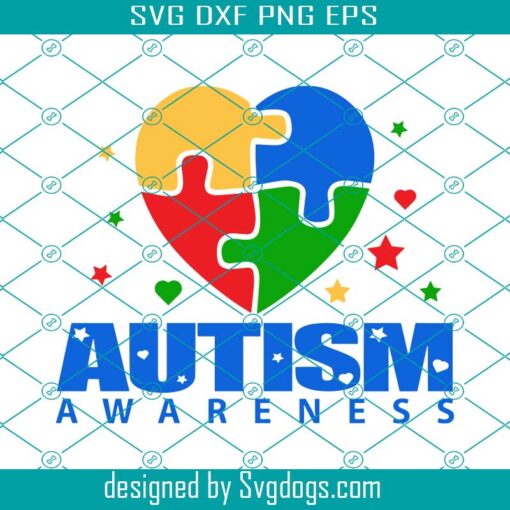 Autism Awareness Svg, Autism Svg, Autism Puzzle Svg, Autism Heart Svg, Awareness Svg