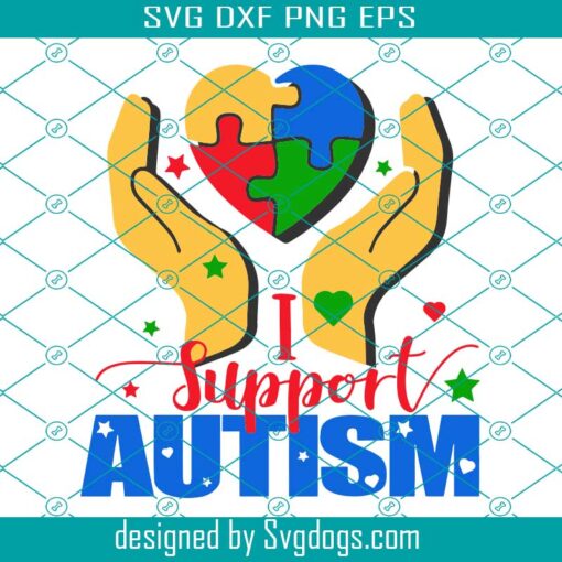 I Support Autism Svg, Autism Awareness Svg, Autism Support Svg, Autism Svg, Awareness Svg