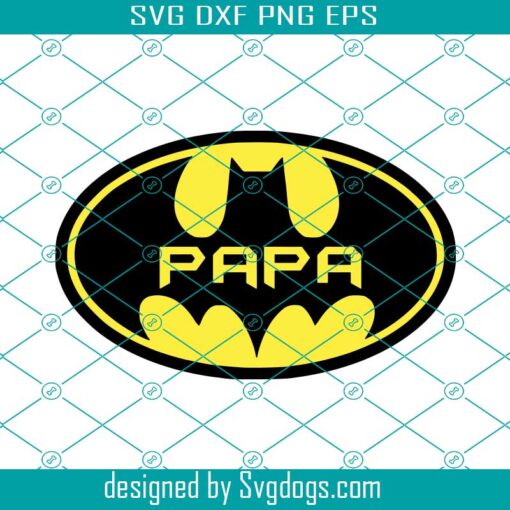 Batman Papa Logo Fathers Day Svg, Dad Man Batman Svg, Fathers Day Svg, Batman Svg