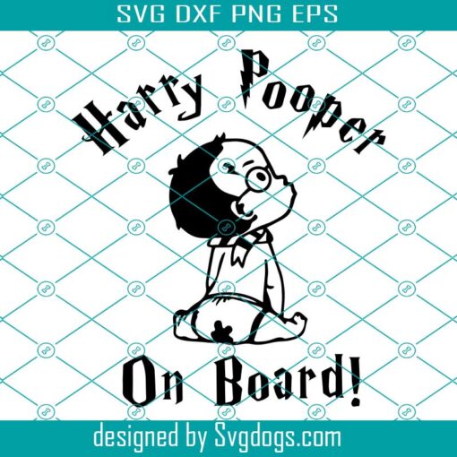 Harry Pooper On Board Svg, Disney Svg, Disney Vocation Svg, Baby Svg