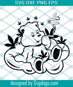 High Bear Smoking Weed Svg, Smoking Joint Svg, Weed Svg, Dope Svg, 420 Svg, Cannabis Svg