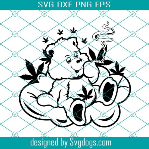 High Bear Smoking Weed Svg, Smoking Joint Svg, Weed Svg, Dope Svg, 420 Svg, Cannabis Svg