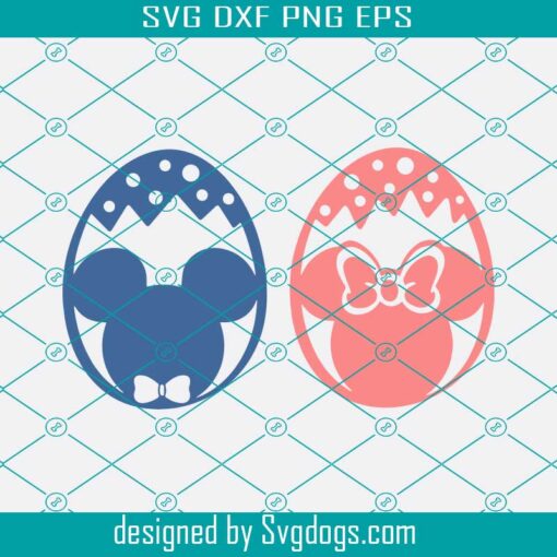 Mouse Easter Eggs Svg, 2022 Easter Ornament Svg, Easter Eggs Svg, Easter Svg