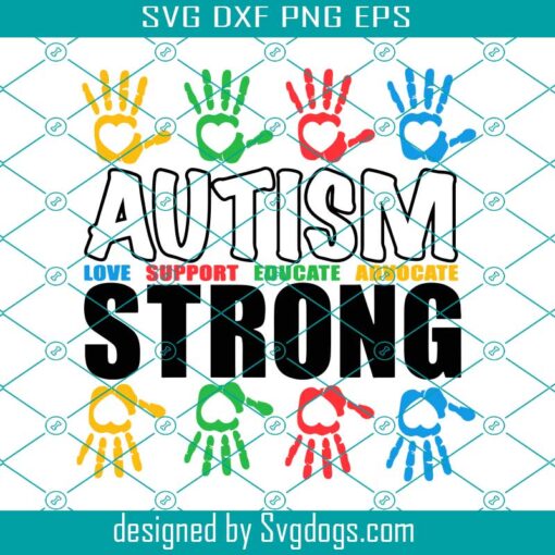 Autism Strong Svg, Autism Svg, ASD Svg, We Wear Blue In April Svg, Autism Awareness Svg