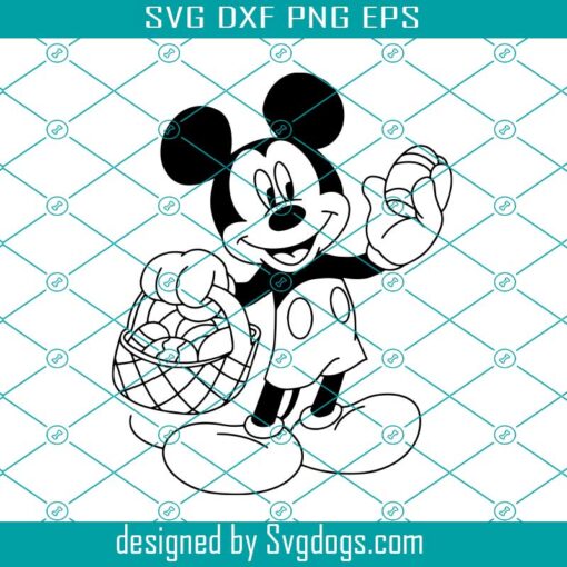 Mickey Mouse Easter Svg, Happy Easter Egg Mickey Svg, Disney Svg, Mickey With Easter Egg Svg