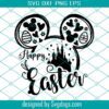 Mouse Ears Happy Easter Svg, Easter Svg, Mouse Head Svg, Easter Egg Svg