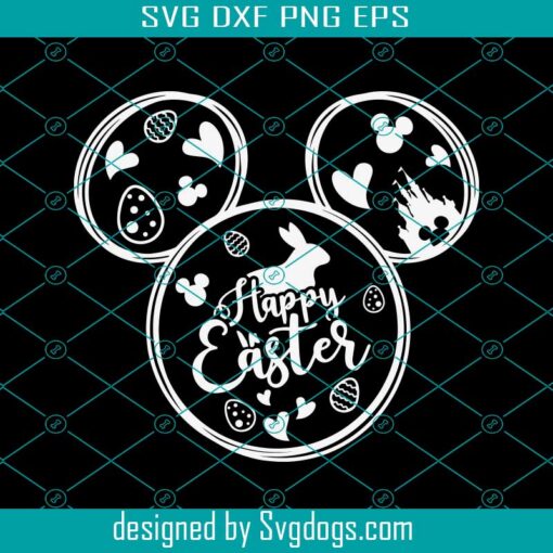 Mouse Easter Svg, Happy Easter Svg, Mouse Head Svg, Easter Egg Svg