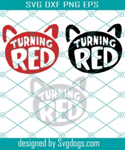 Turning Red Logo Svg, Beast Turning Red Pixar Svg, Mee Ming Lie Priya Turning Red Characters Svg, Turning Red Logo Svg