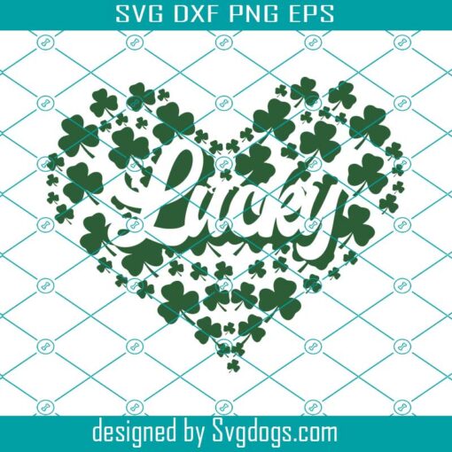 Lucky Heart Shamrock Svg, Shamrock Pattern Svg, St. Patrick’s Day Svg, Lucky Svg, Shamrock Svg, Lucky Shirt Svg, Heart Pattern Shamrock Svg
