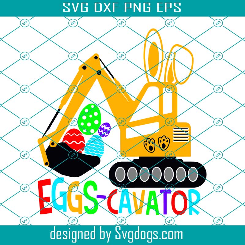 Eggs Cavator Svg, Eggscavator Svg, Kids Easter Svg, Easter Boy Svg, Truck Svg