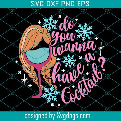 Anna Drinking Glass Svg, Anna Frozen Drink Svg, Disney Drinking Svg, Disney Drinks Svg, Disney Wine Svg