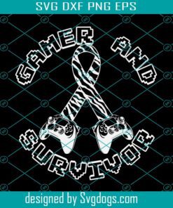 Cancer Svg, Carcinoid Cancer Awareness Gamer And Survivor Gift Svg, Awareness Svg