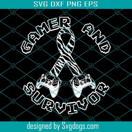 Cancer Svg, Carcinoid Cancer Awareness Gamer And Survivor Gift Svg, Awareness Svg