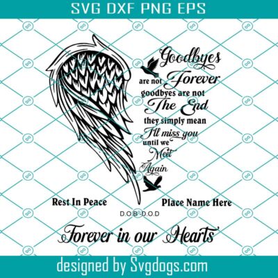 In Memory Angel Wings Svg