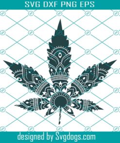 Marijuana Svg, Mandala Svg, Zentangle Svg, Yoga Svg, Cannabis Svg