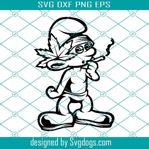 Smurf Weed Svg, Smurf Cannabis Svg, Smurf High Svg, Marijuana Svg, Weed Svg, Cannabis Svg