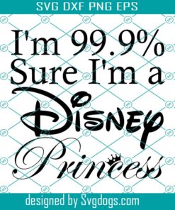Mouse Family Svg, I'm Sure 99.9% Sure I'm A Princess Svg, Customize Gift Svg